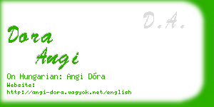 dora angi business card